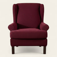 Armchair Cover – Smooth Wingback – Bordeaux