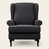Armchair Cover – Smooth Wingback – Charcoal