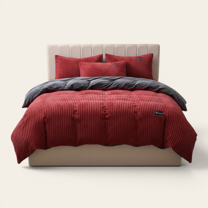 Bedding Set – Corduroy Velvet – Bordeaux