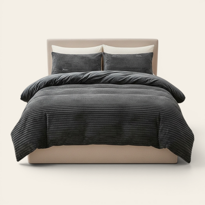 Bedding Set – Corduroy Velvet – Ink Black