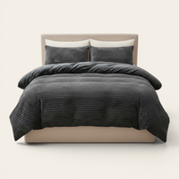 Bedding Set – Corduroy Velvet – Ink Black