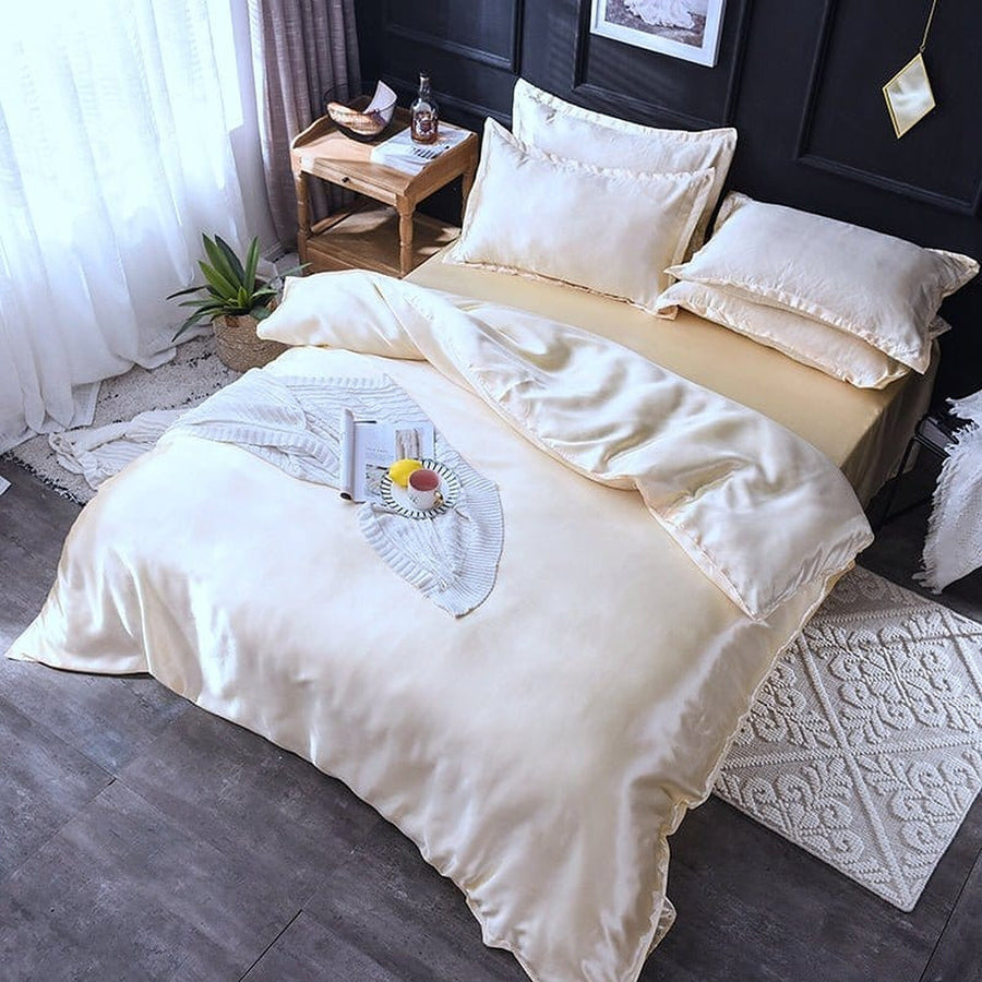 Bedding Set – Satin – Bouclé Sand
