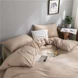 Bedding Set – Cotton Plain – Caramel