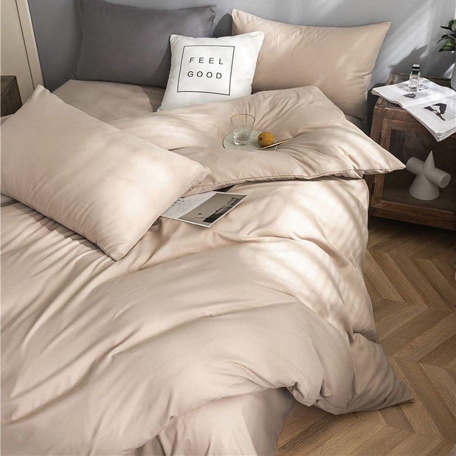 Bedding Set – Cotton Plain – Caramel