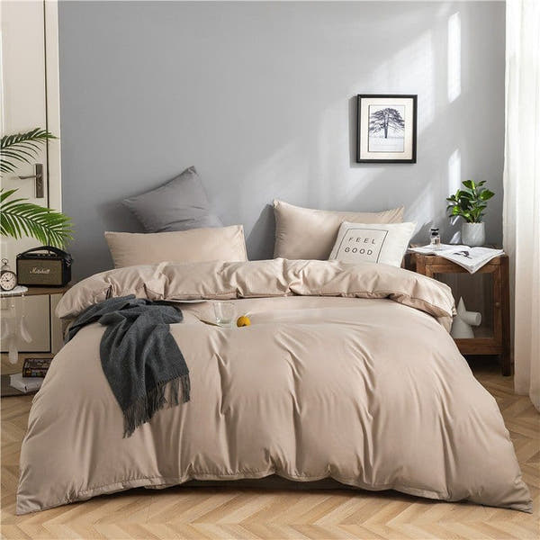 Bedding Set – Cotton Plain – Caramel