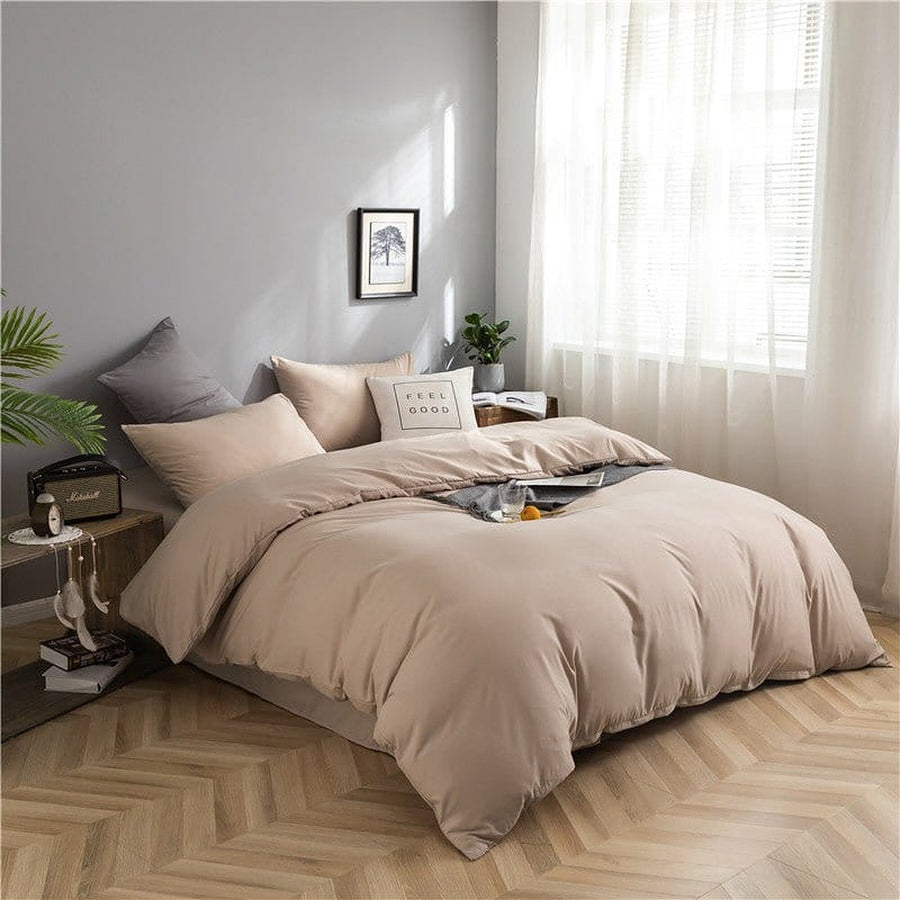 Bedding Set – Cotton Plain – Caramel