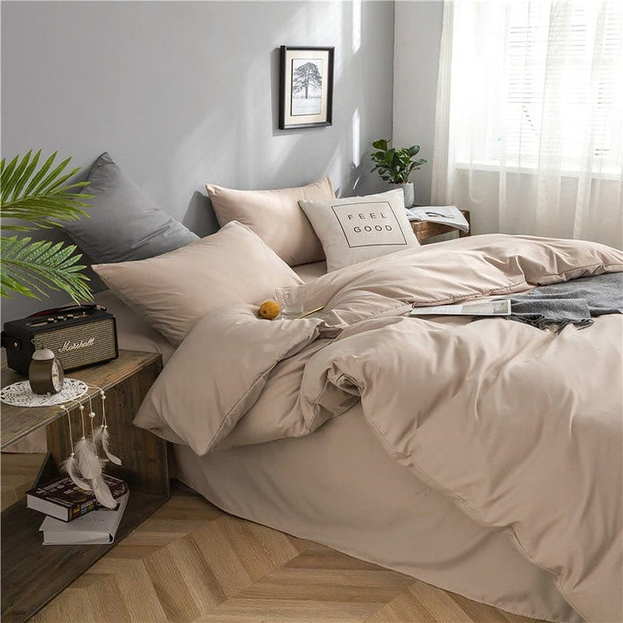 Bedding Set – Cotton Plain – Caramel