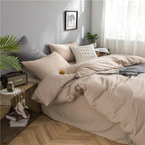 Bedding Set – Cotton Plain – Caramel