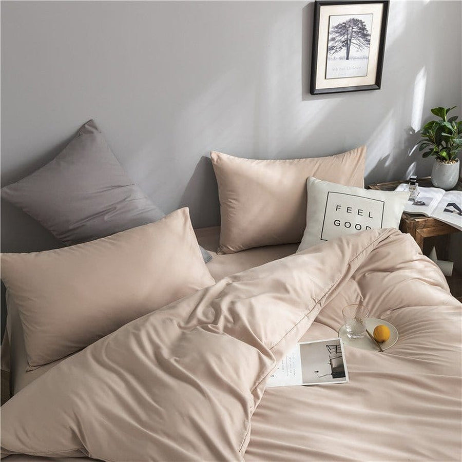 Bedding Set – Cotton Plain – Caramel