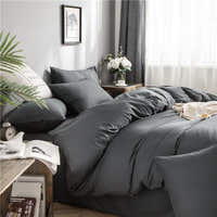 Bedding Set – Cotton Plain – Charcoal