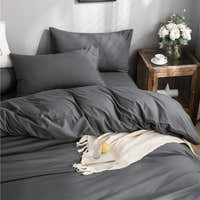 Bedding Set – Cotton Plain – Charcoal