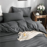 Bedding Set – Cotton Plain – Charcoal