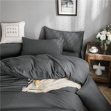 Bedding Set – Cotton Plain – Charcoal