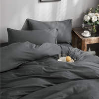 Bedding Set – Cotton Plain – Charcoal