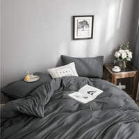 Bedding Set – Cotton Plain – Charcoal