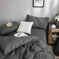 Bedding Set – Cotton Plain – Charcoal
