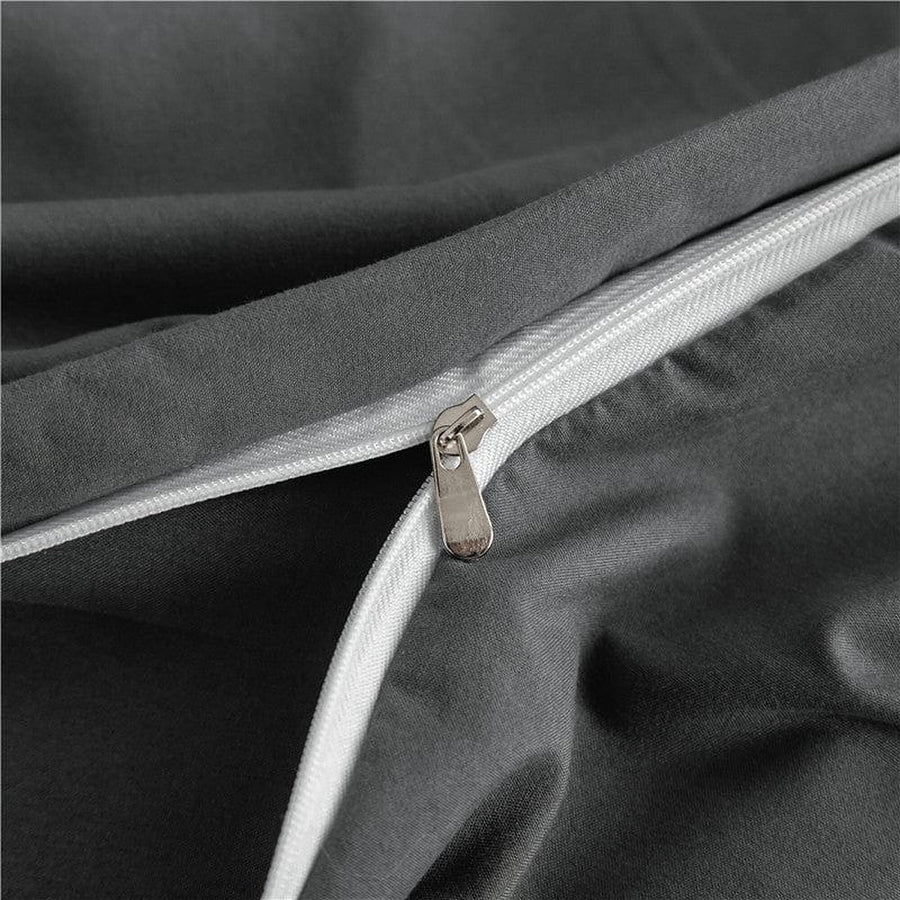 Bedding Set – Cotton Plain – Charcoal