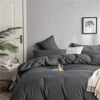 Bedding Set – Cotton Plain – Charcoal