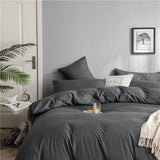 Bedding Set – Cotton Plain – Charcoal