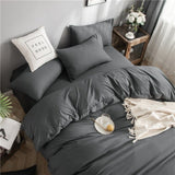 Bedding Set – Cotton Plain – Charcoal