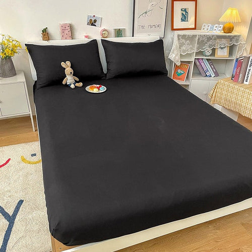 Fitted Sheet – Cotton Plain – Ink Black