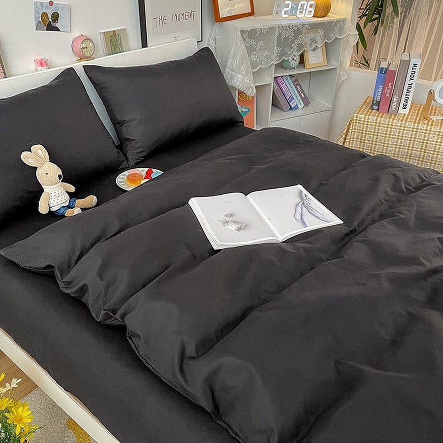 Duvet Cover – Cotton Plain – Ink Black