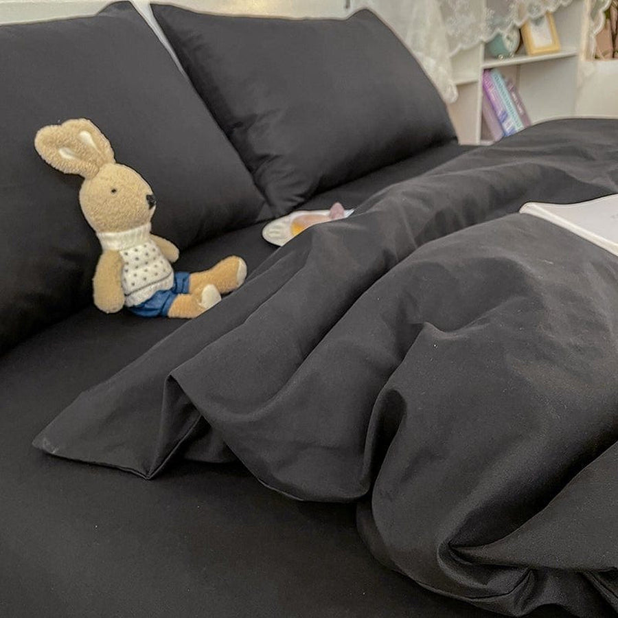 Duvet Cover – Cotton Plain – Ink Black