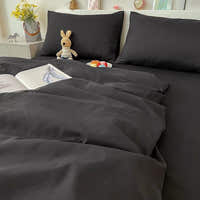 Duvet Cover – Cotton Plain – Ink Black