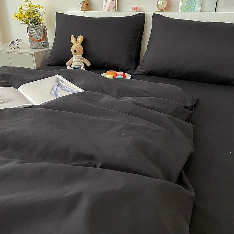 Duvet Cover – Cotton Plain – Ink Black