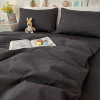 Duvet Cover – Cotton Plain – Ink Black