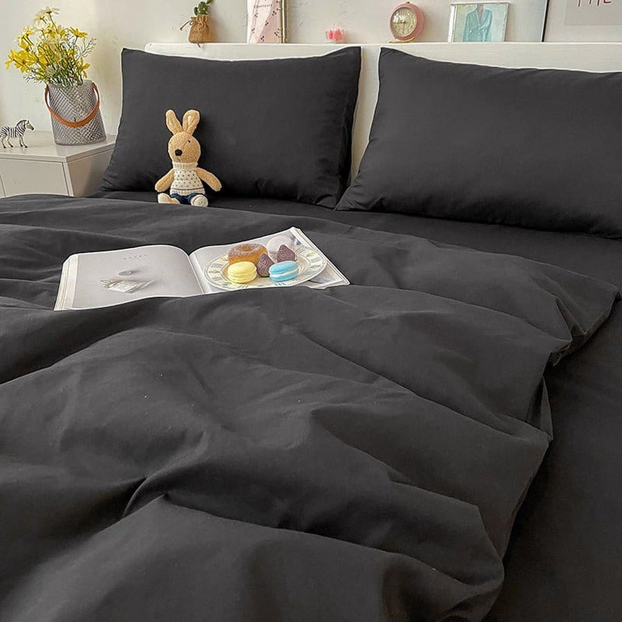 Duvet Cover – Cotton Plain – Ink Black