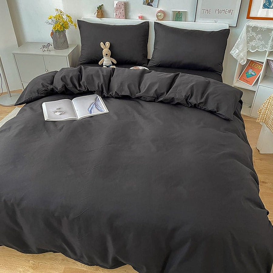 Duvet Cover – Cotton Plain – Ink Black