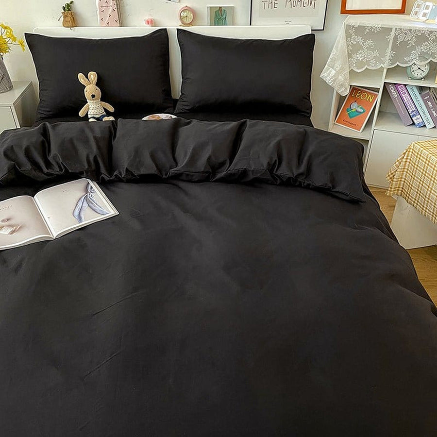 Duvet Cover – Cotton Plain – Ink Black