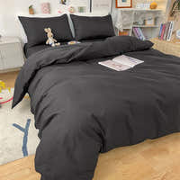 Duvet Cover – Cotton Plain – Ink Black