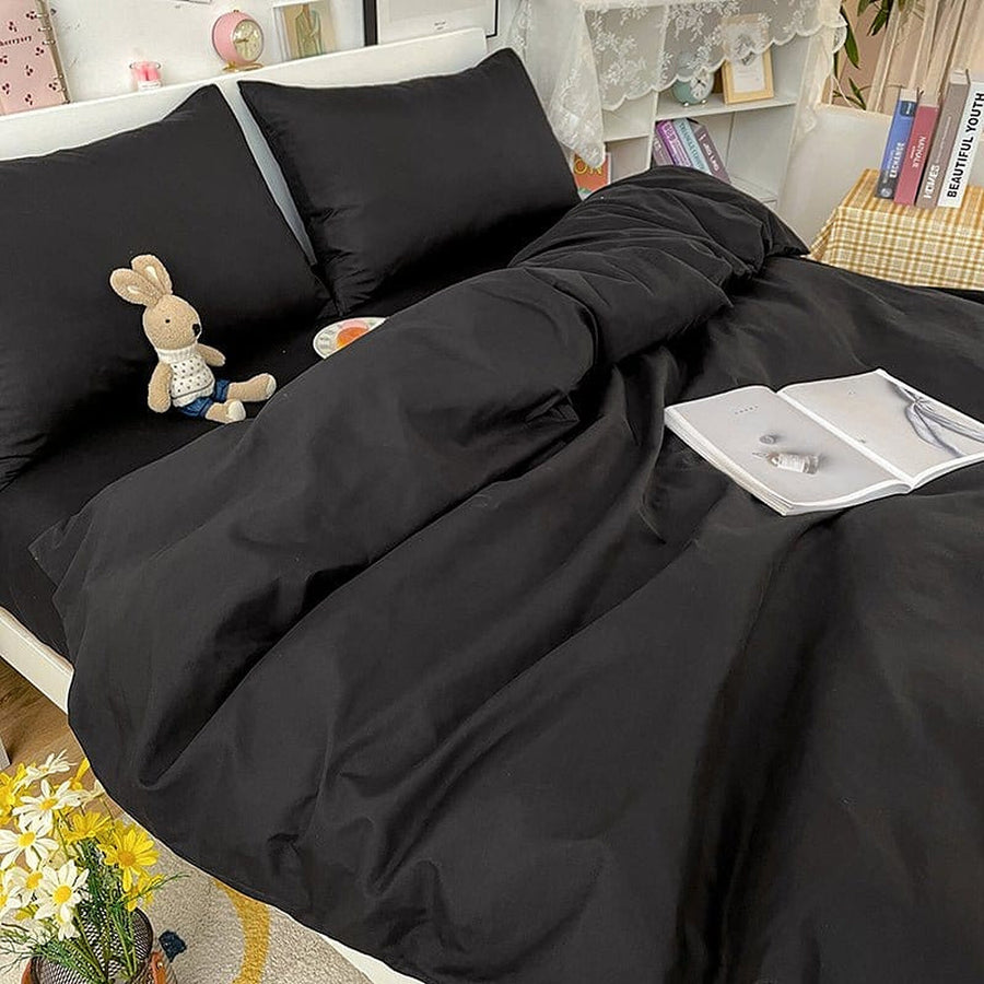 Duvet Cover – Cotton Plain – Ink Black
