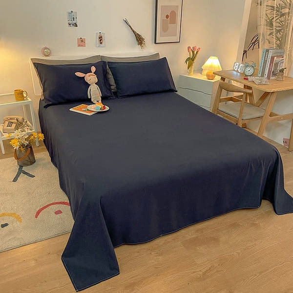 Fitted Sheet – Cotton Plain – Midnight Navy
