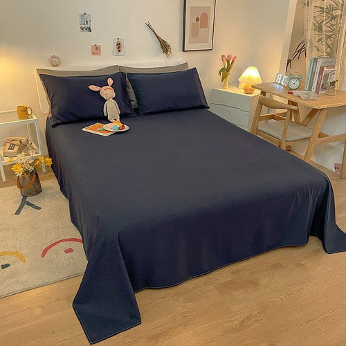 Fitted Sheet – Cotton Plain – Midnight Navy