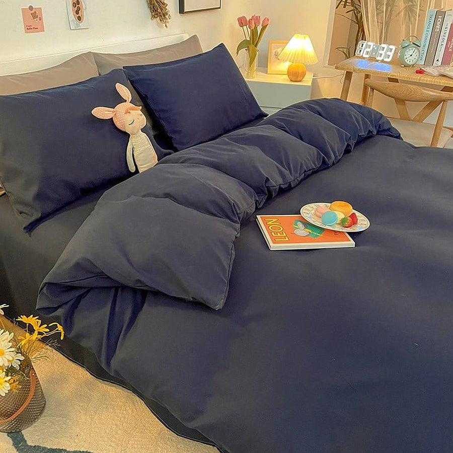 Duvet Cover – Cotton Plain – Midnight Navy