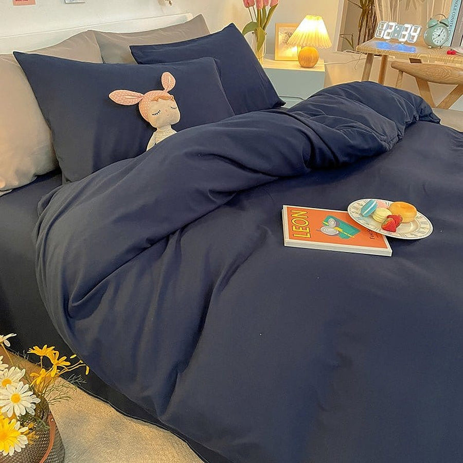 Duvet Cover – Cotton Plain – Midnight Navy