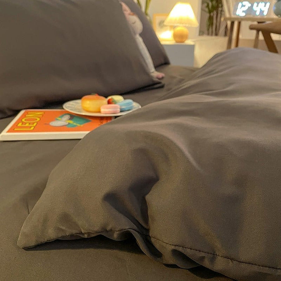 Duvet Cover – Cotton Plain – Charcoal