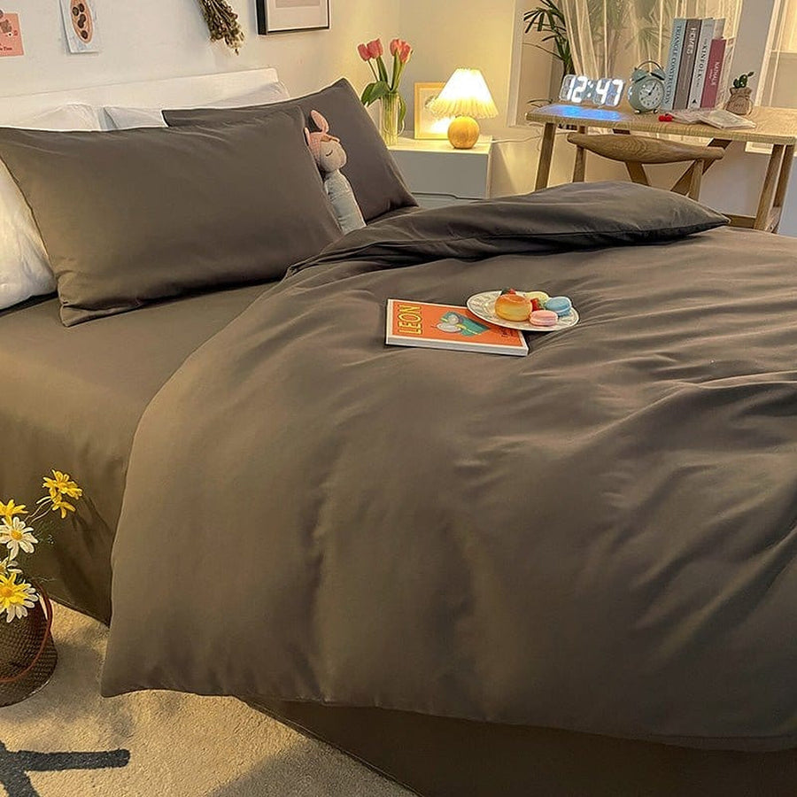 Duvet Cover – Cotton Plain – Charcoal