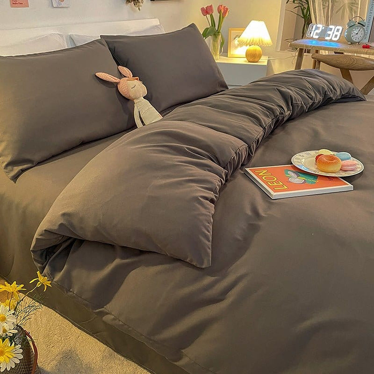 Duvet Cover – Cotton Plain – Charcoal
