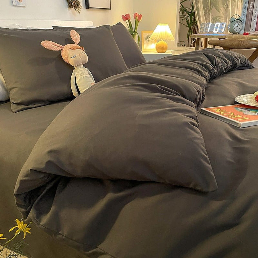 Duvet Cover – Cotton Plain – Charcoal