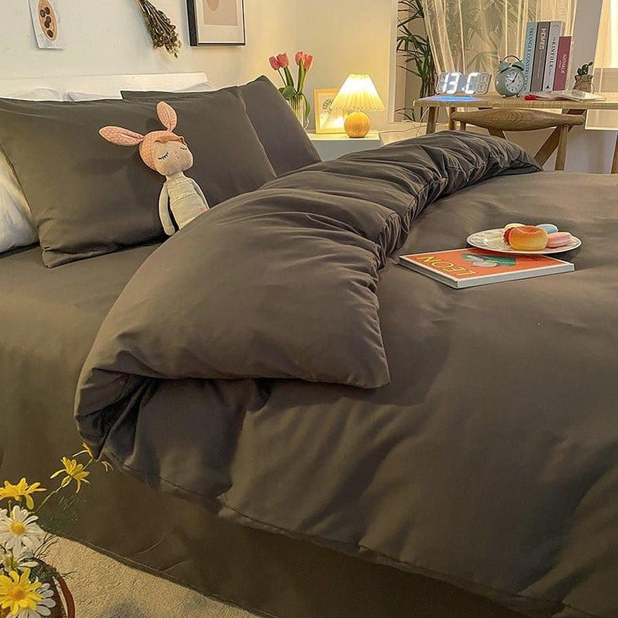 Duvet Cover – Cotton Plain – Charcoal