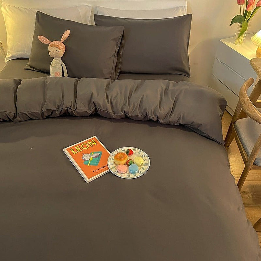 Duvet Cover – Cotton Plain – Charcoal