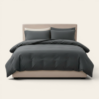 Bedding Set – Cotton Plain – Charcoal