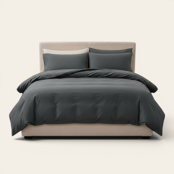 Bedding Set – Cotton Plain – Charcoal