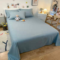 Fitted Sheet – Cotton Plain – Sky Mist