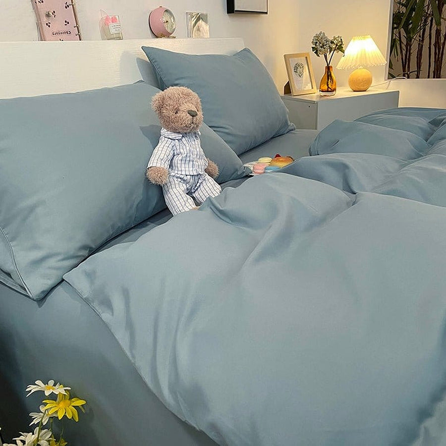 Duvet Cover – Cotton Plain – Sky Mist