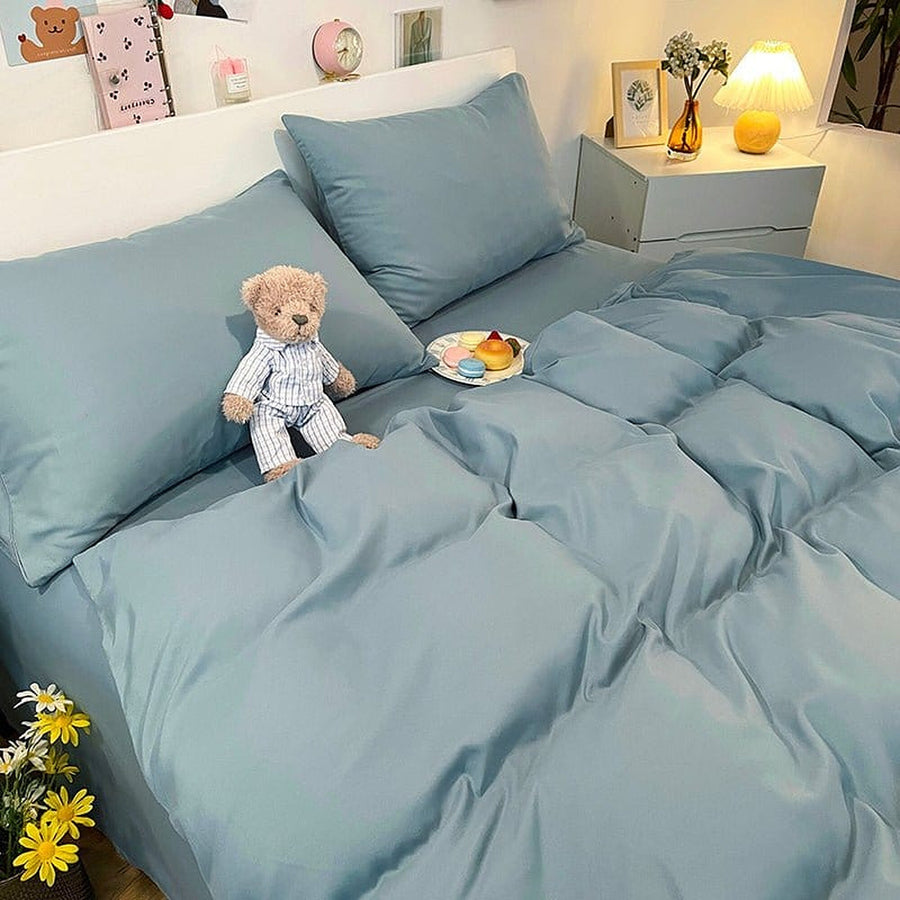 Duvet Cover – Cotton Plain – Sky Mist